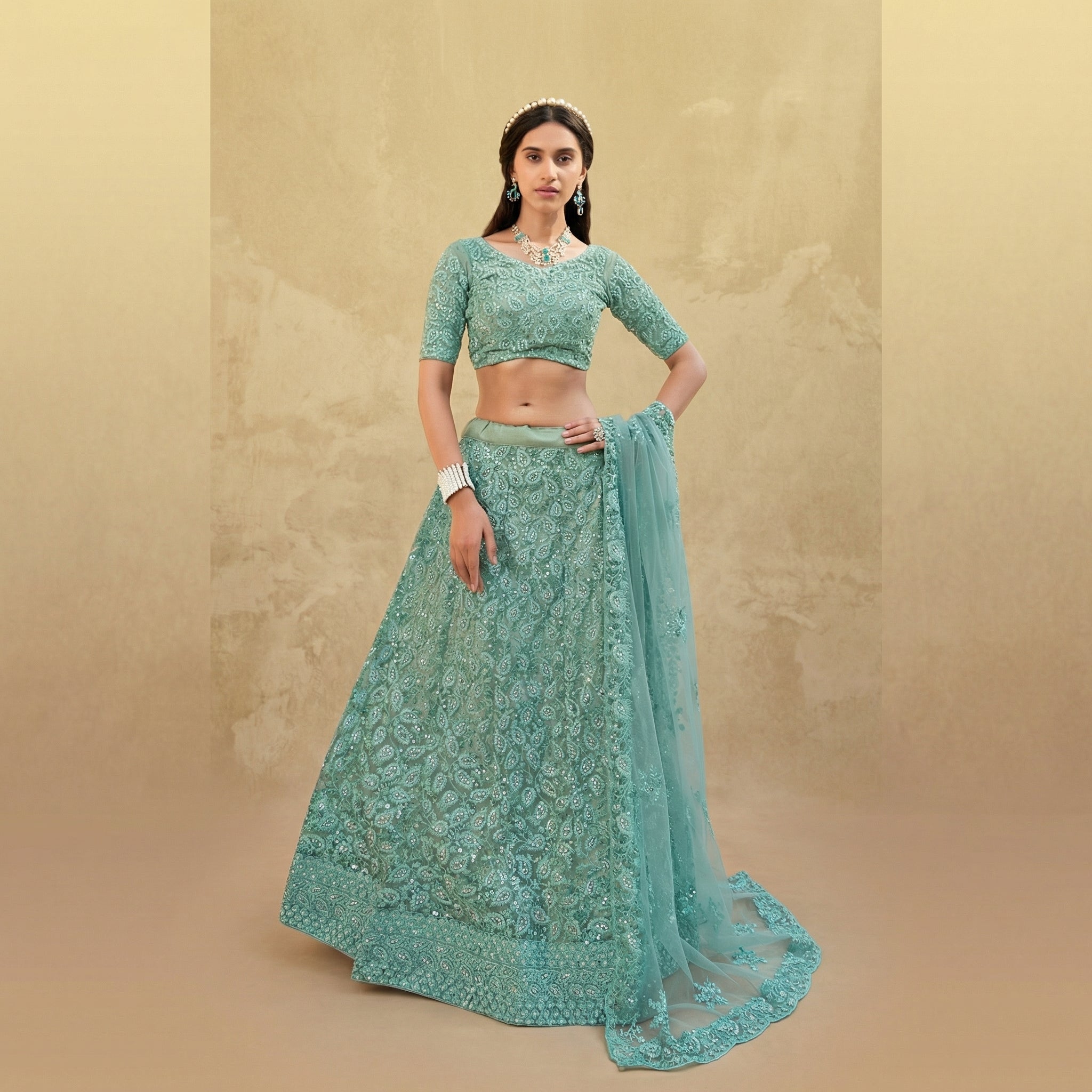Net Lehengas