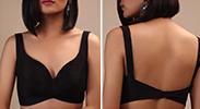 Plunging Leaf Shape Neckline