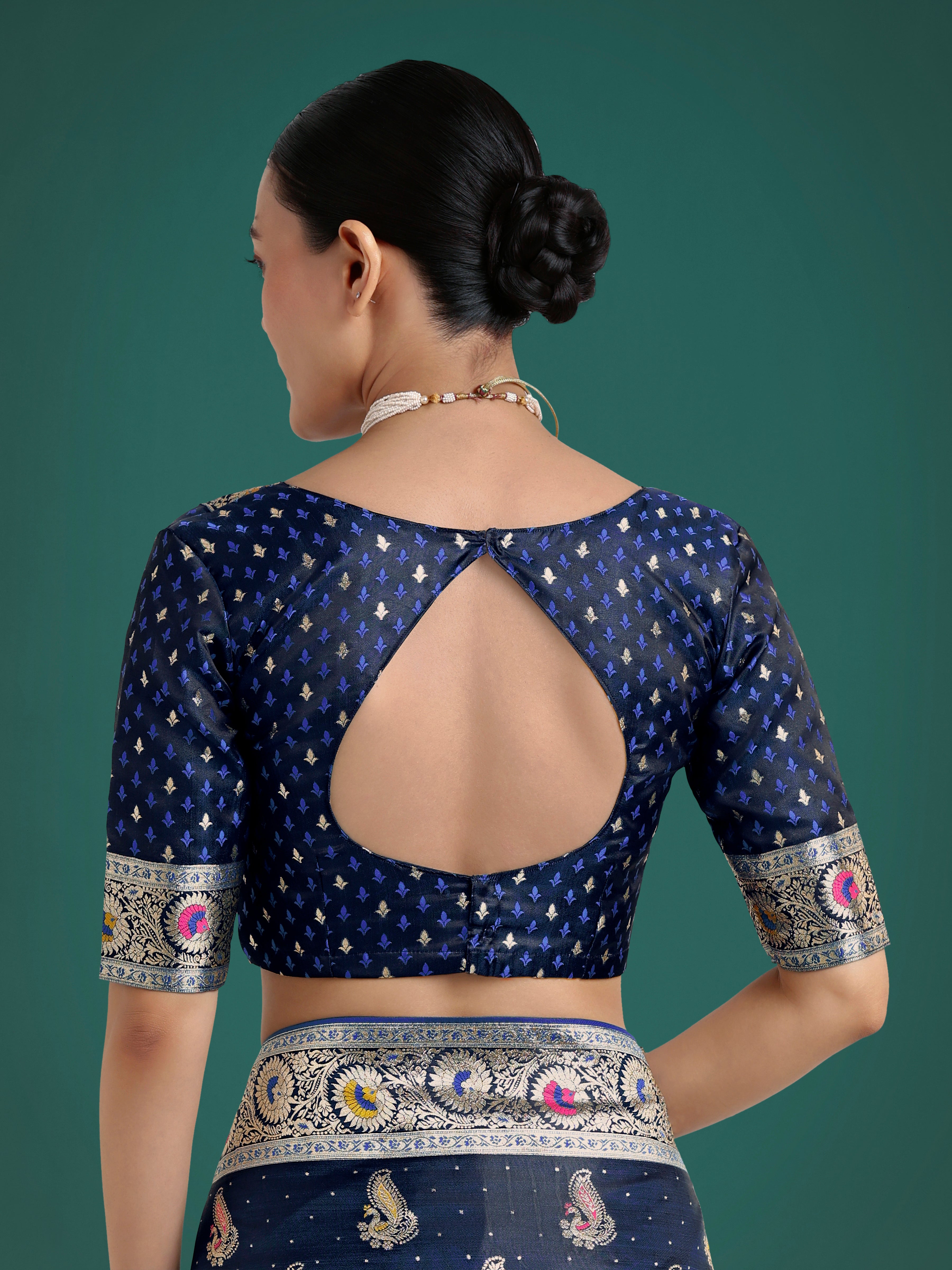Blue Color Festival Wear Banarasi Satin Silk Designer Zari Weaving Saree
