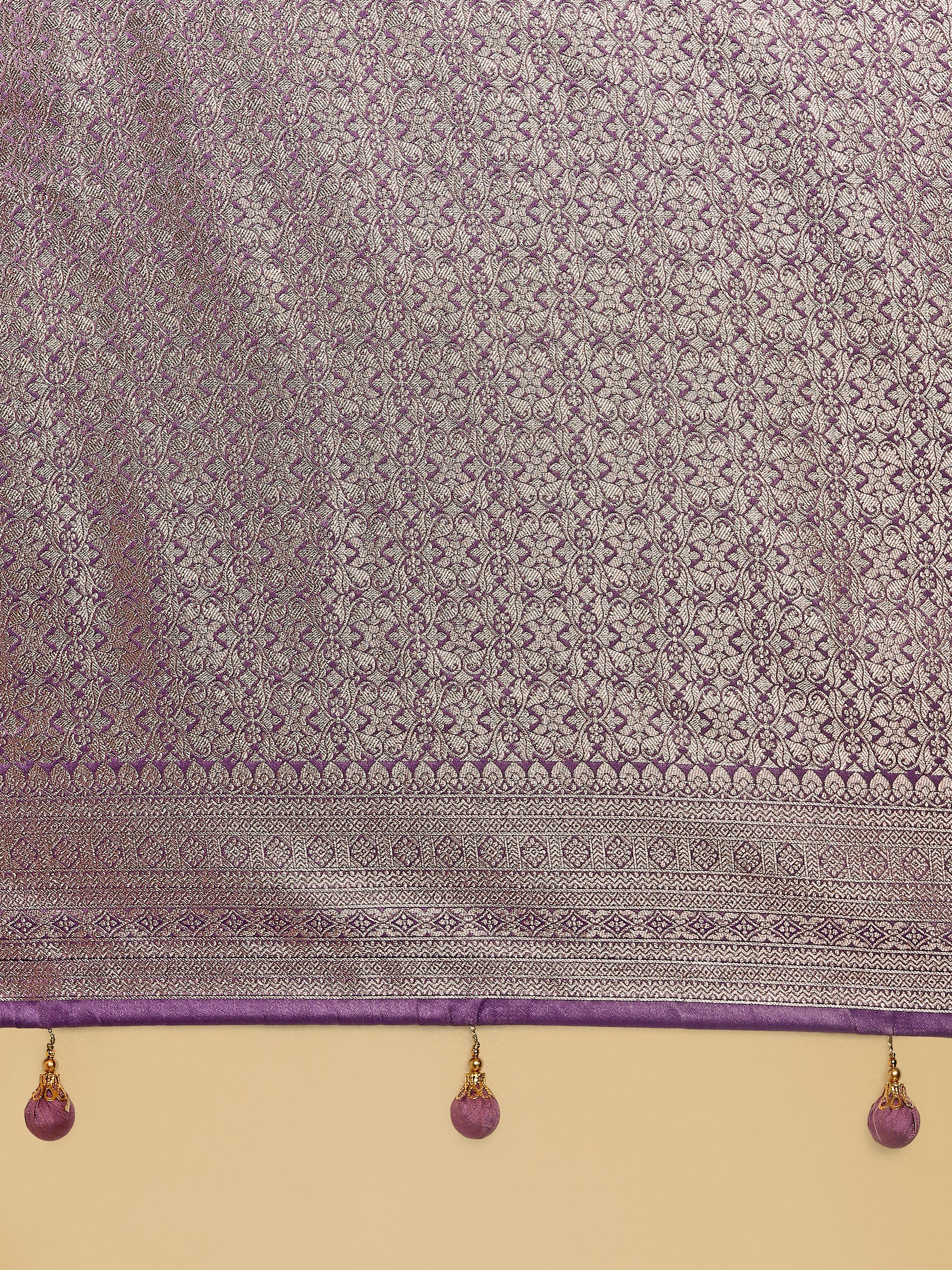 Charming Purple Soft Banarasi Silk Saree With Pretty Blouse Piece