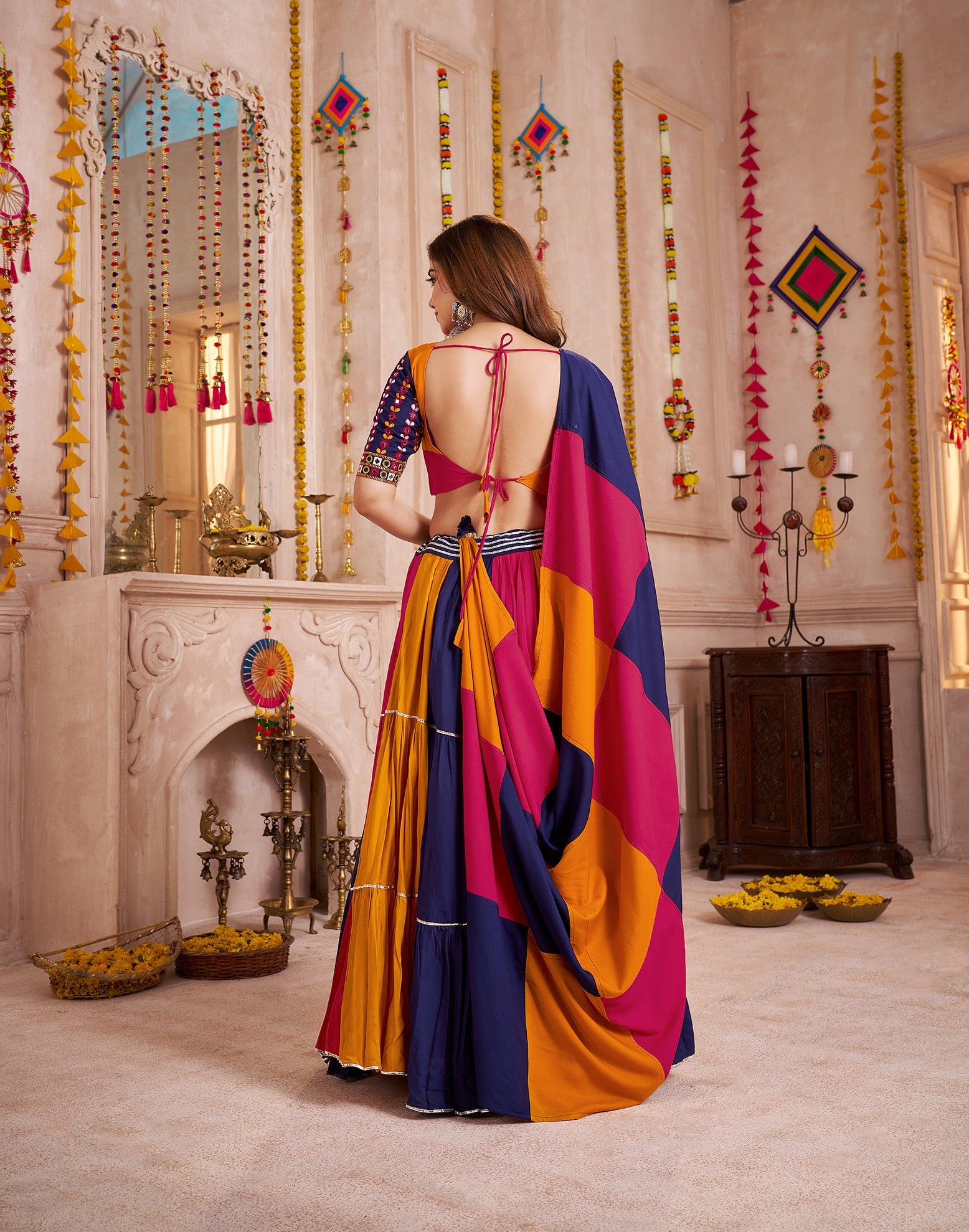Colorful Designer Viscose Cotton Navratri Chaniya choli set