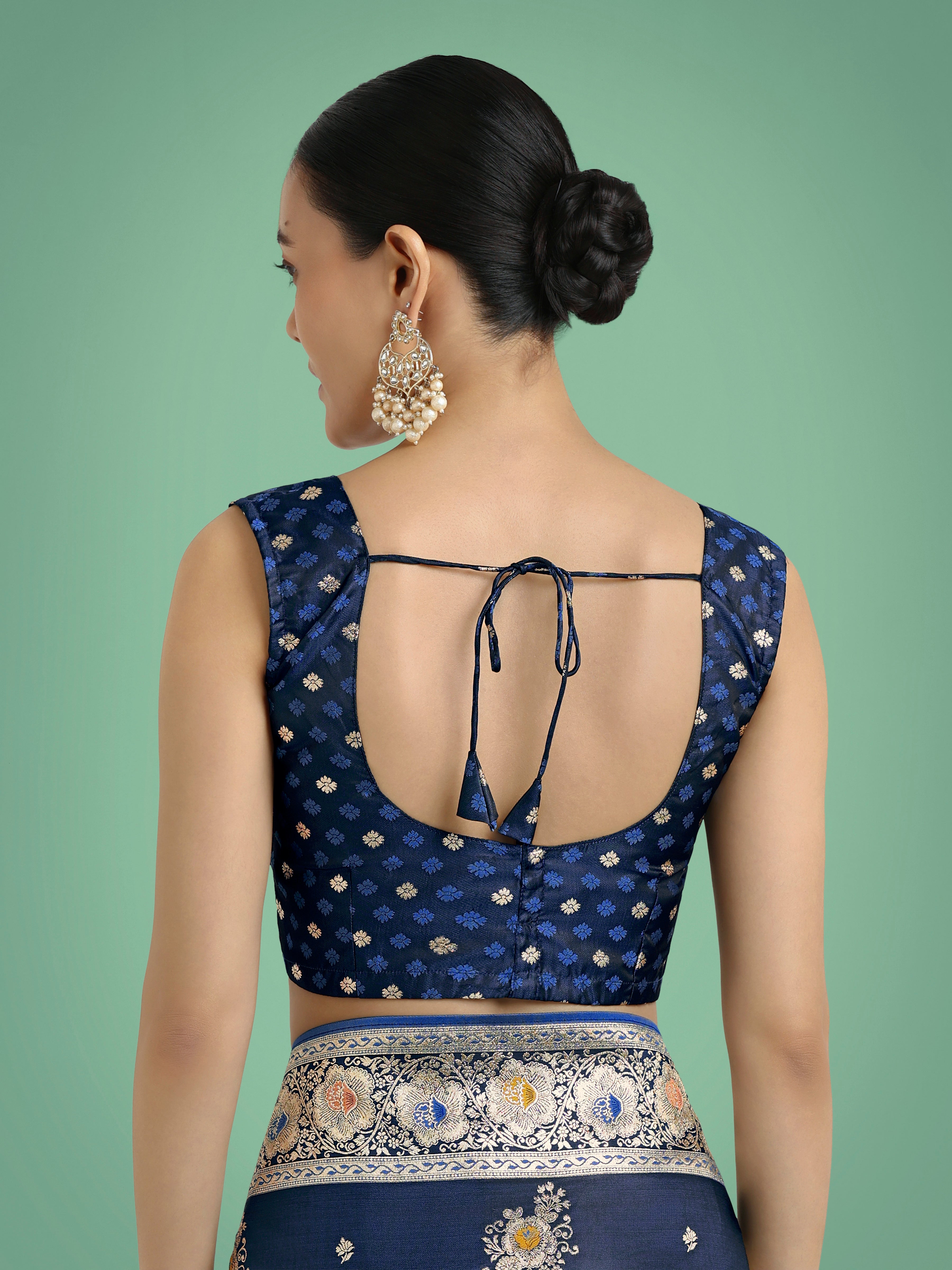 Dark blue Glamour and Tradition With This Zari Woven Banarasi Satin Silk Saree