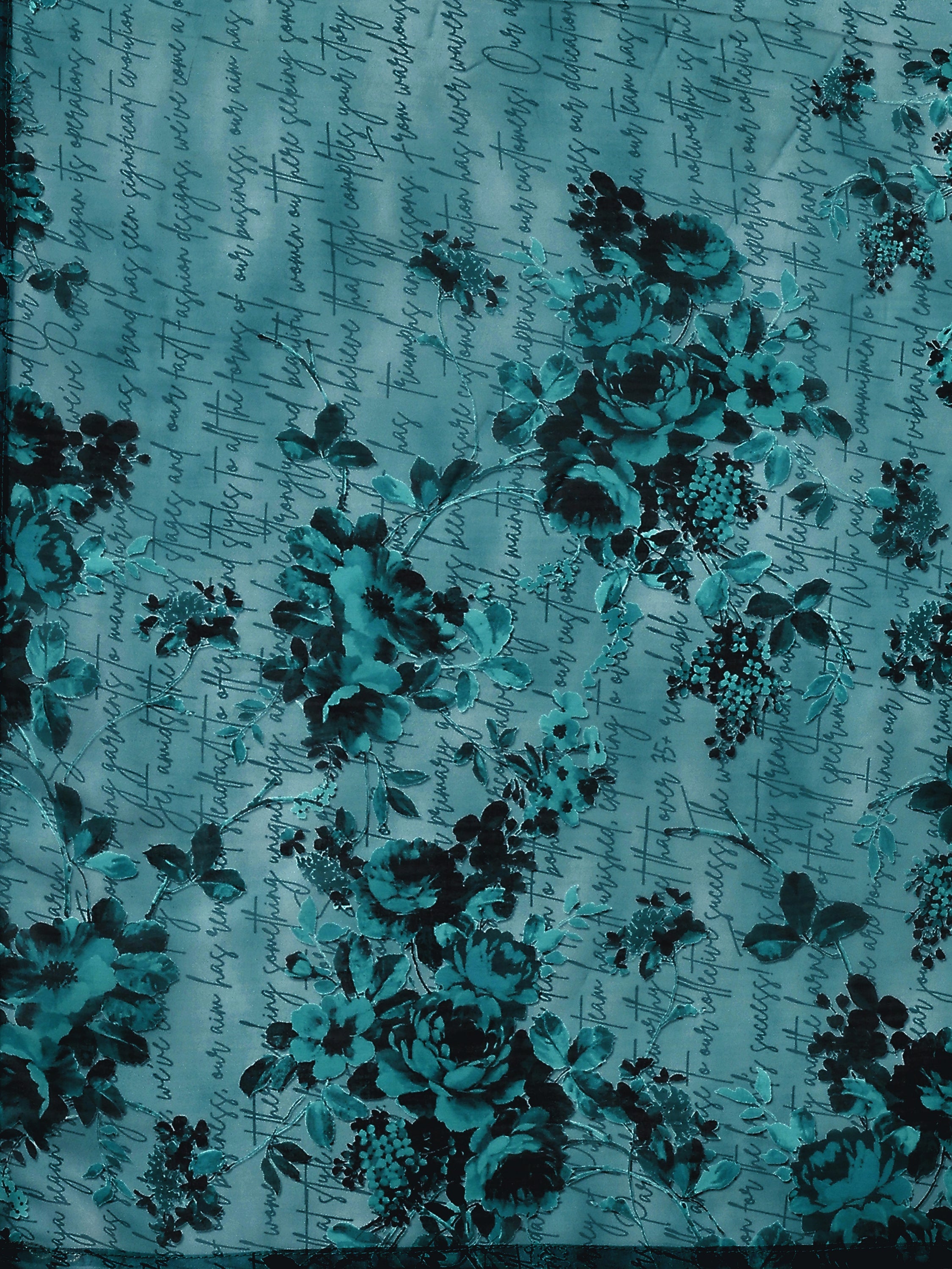 Aqua Blue Printed Chinon Lehenga with Sequin Glam