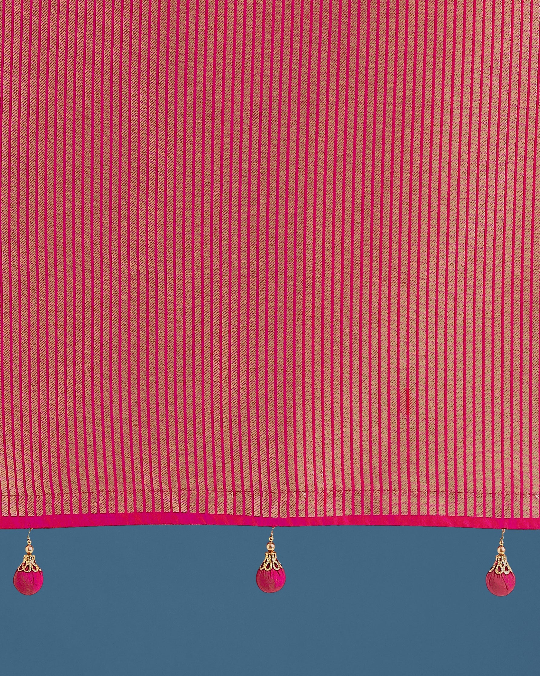 Rani Pink Banarasi Silk Zaal Woven Pattern Traditional Saree