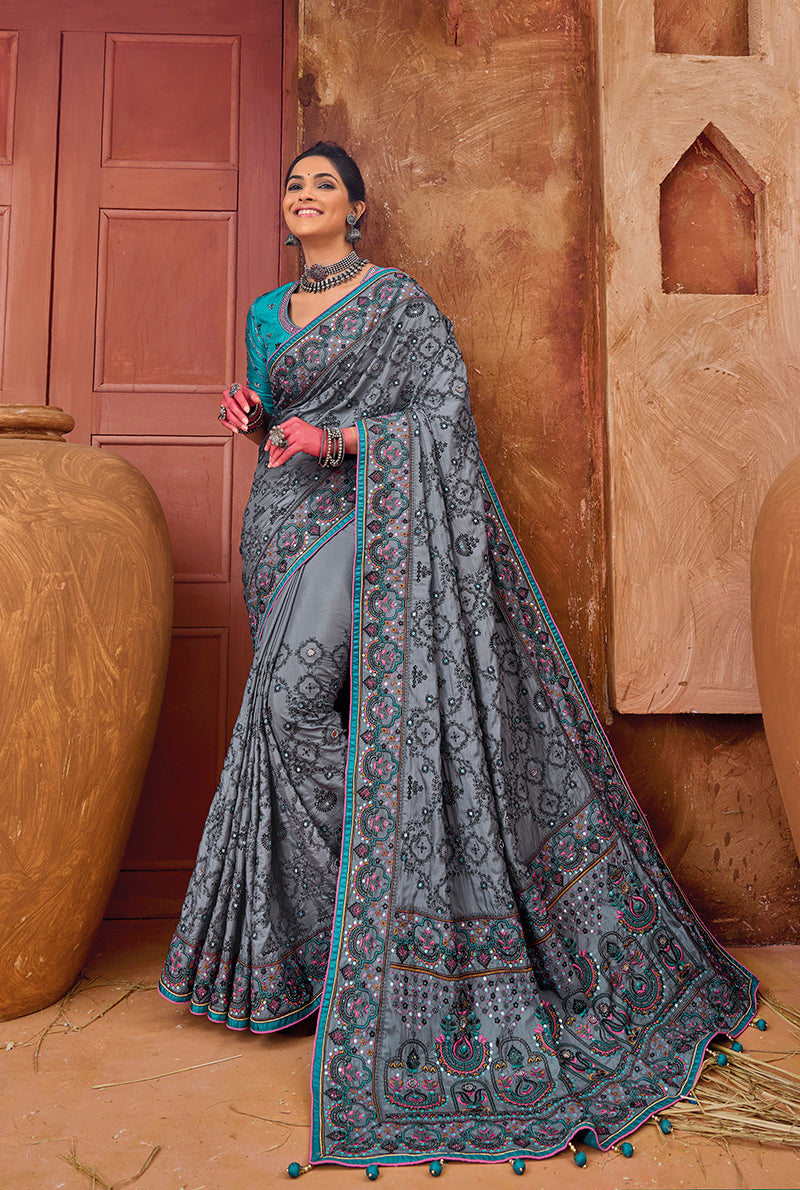 Banarasi Silk Kachhi Work Saree