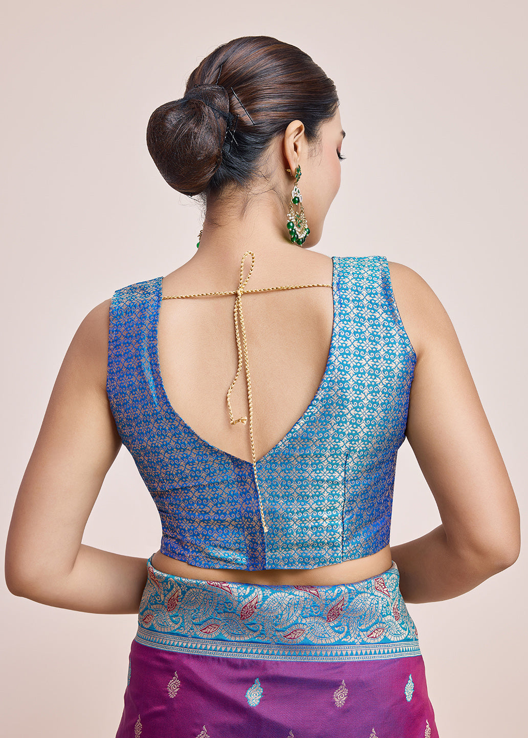 Purple Banarasi Satin Silk Rich Zari Work Traditional Saree - Monjolika Fashion