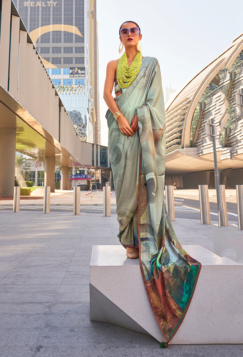 Satin Saree