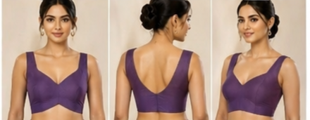 V-neckline With V Hem Blouse