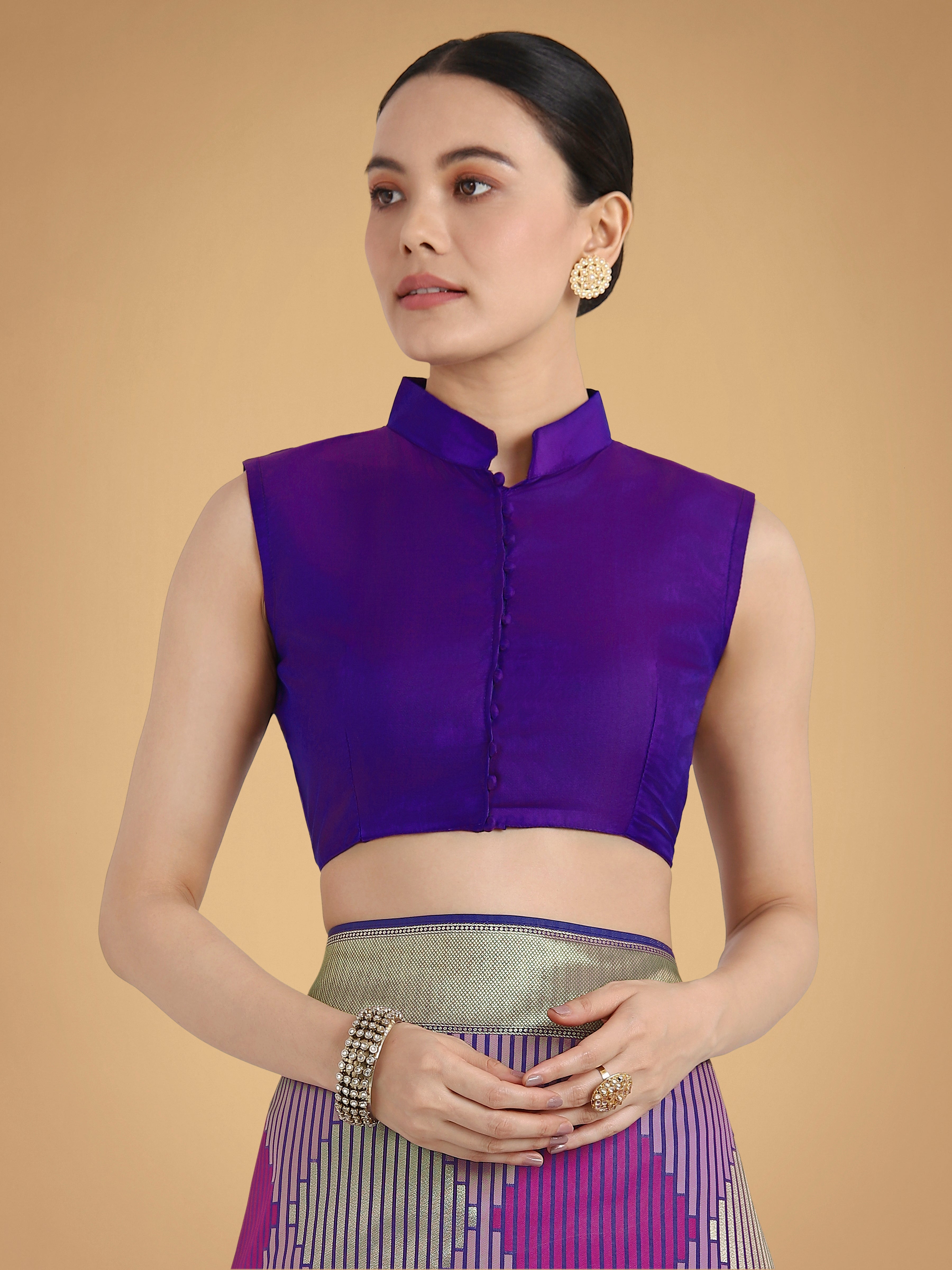 Lavender Colour Banarasi Silk Zari Weaving Classic Saree