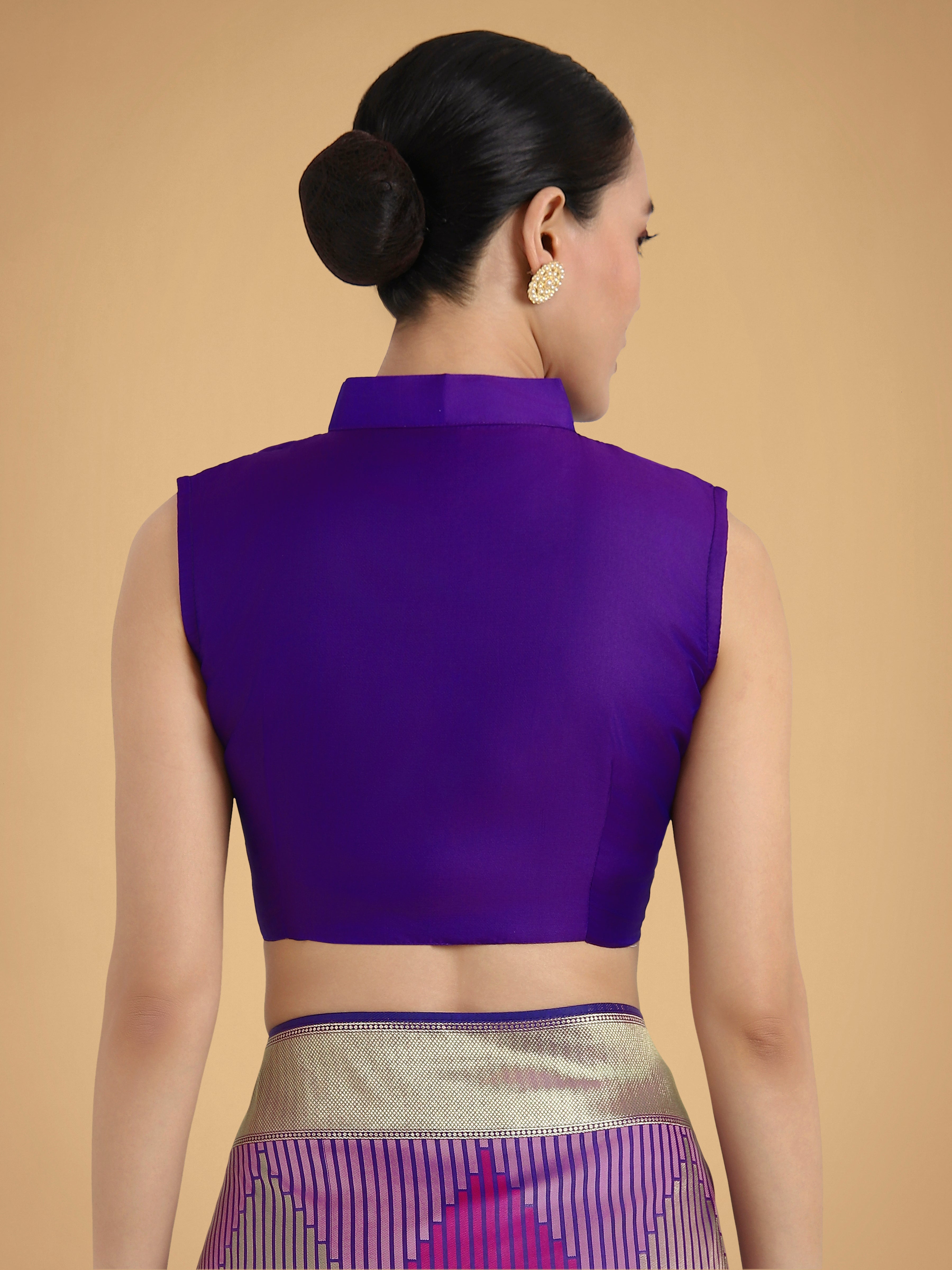 Lavender Colour Banarasi Silk Zari Weaving Classic Saree