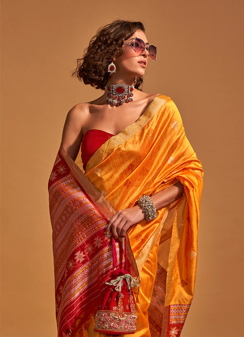 Amber Handloom Silk Zari Weaving Classic Saree