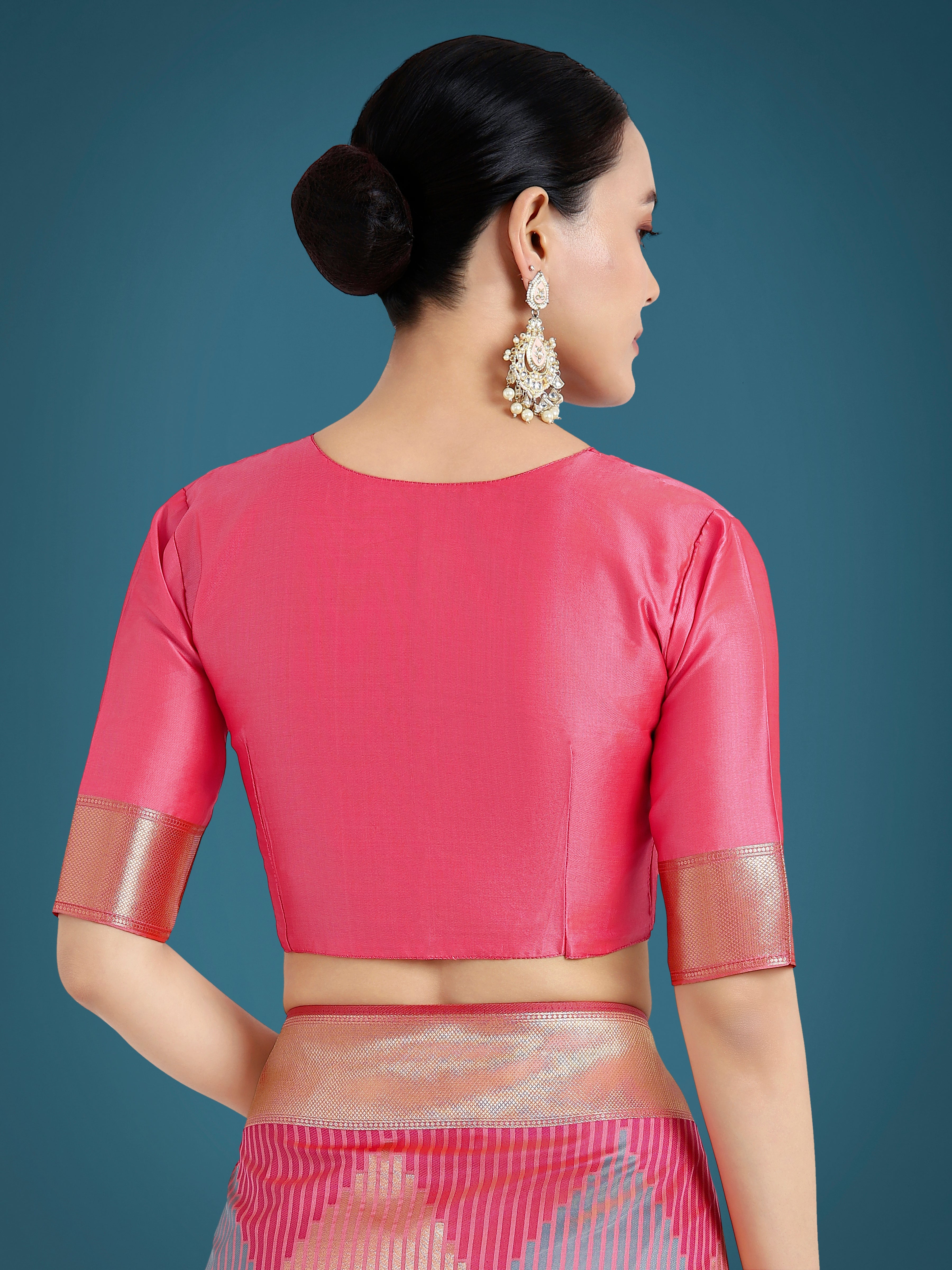 Light Pink Colour Banarasi Silk Zari Weaving Classic Saree