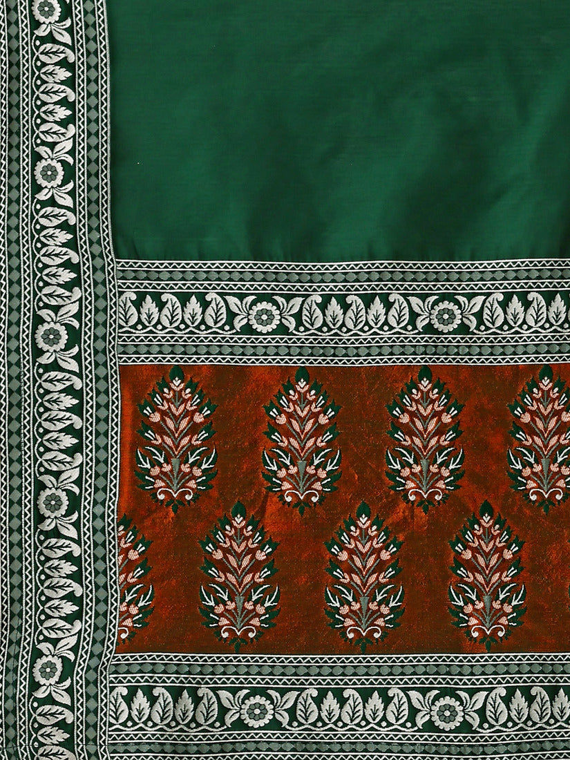 Green Kanjivaram Silk Weaving Zari Lehenga Choli