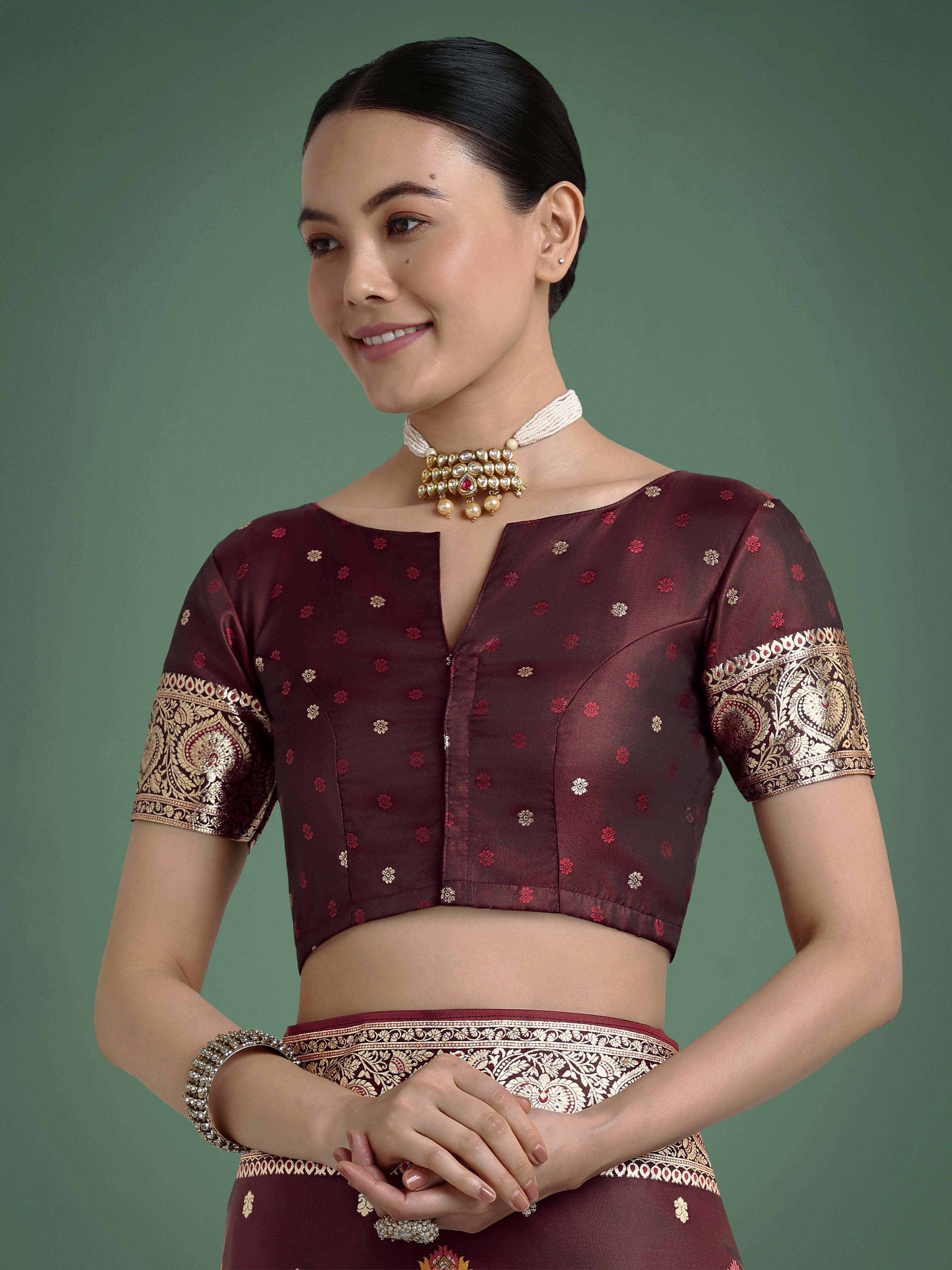 Maroon Charming Soft Banarasi Zari Woven Designer Satin Silk Saree