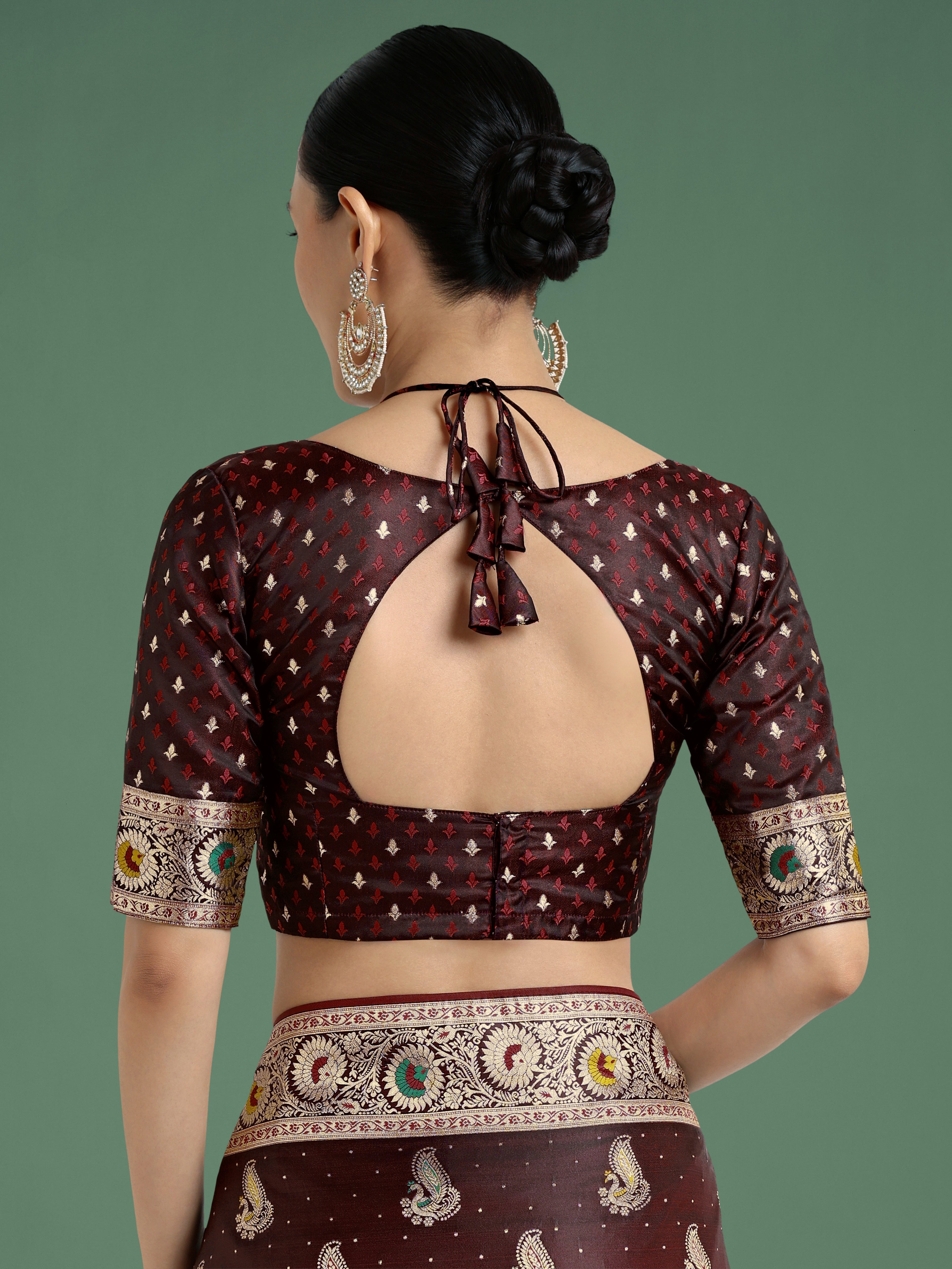 Maroon Color Festival Wear Banarasi Satin Silk Designer Zari Weaving Saree