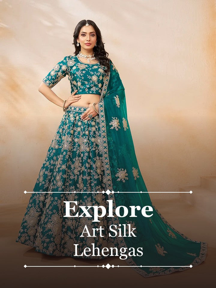 Explore Art Silk Lehengas