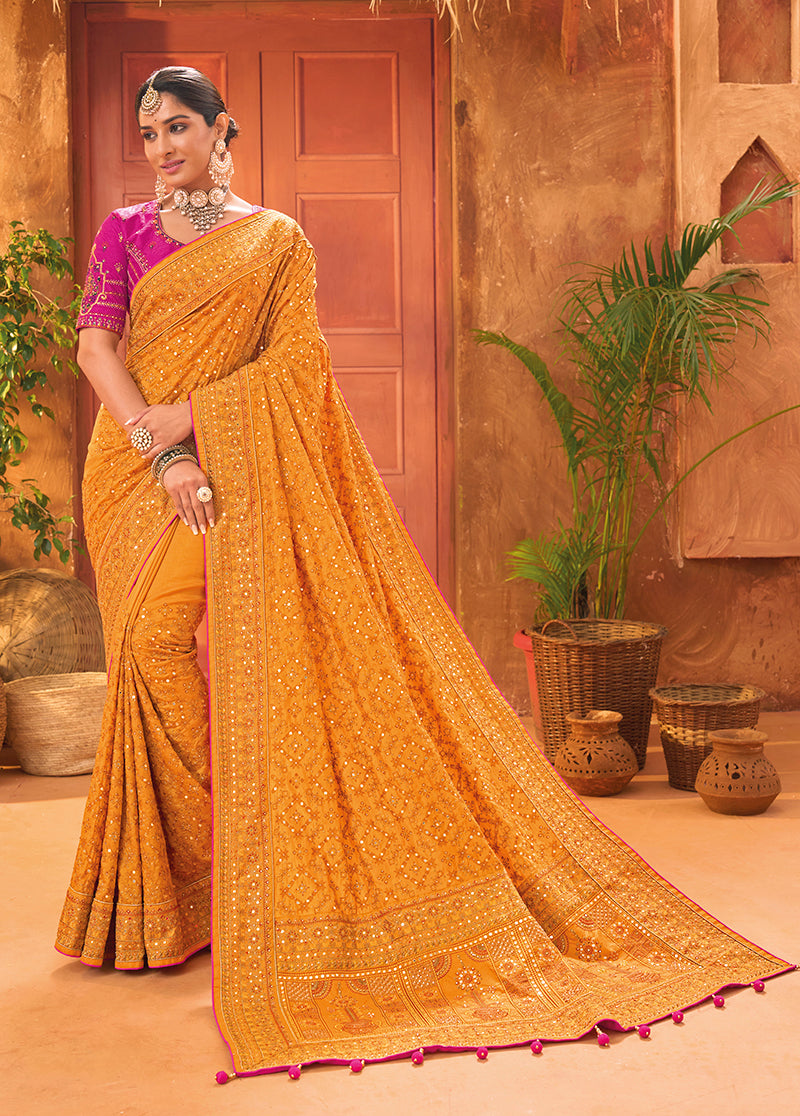 Banarasi Silk Kachhi Work Saree