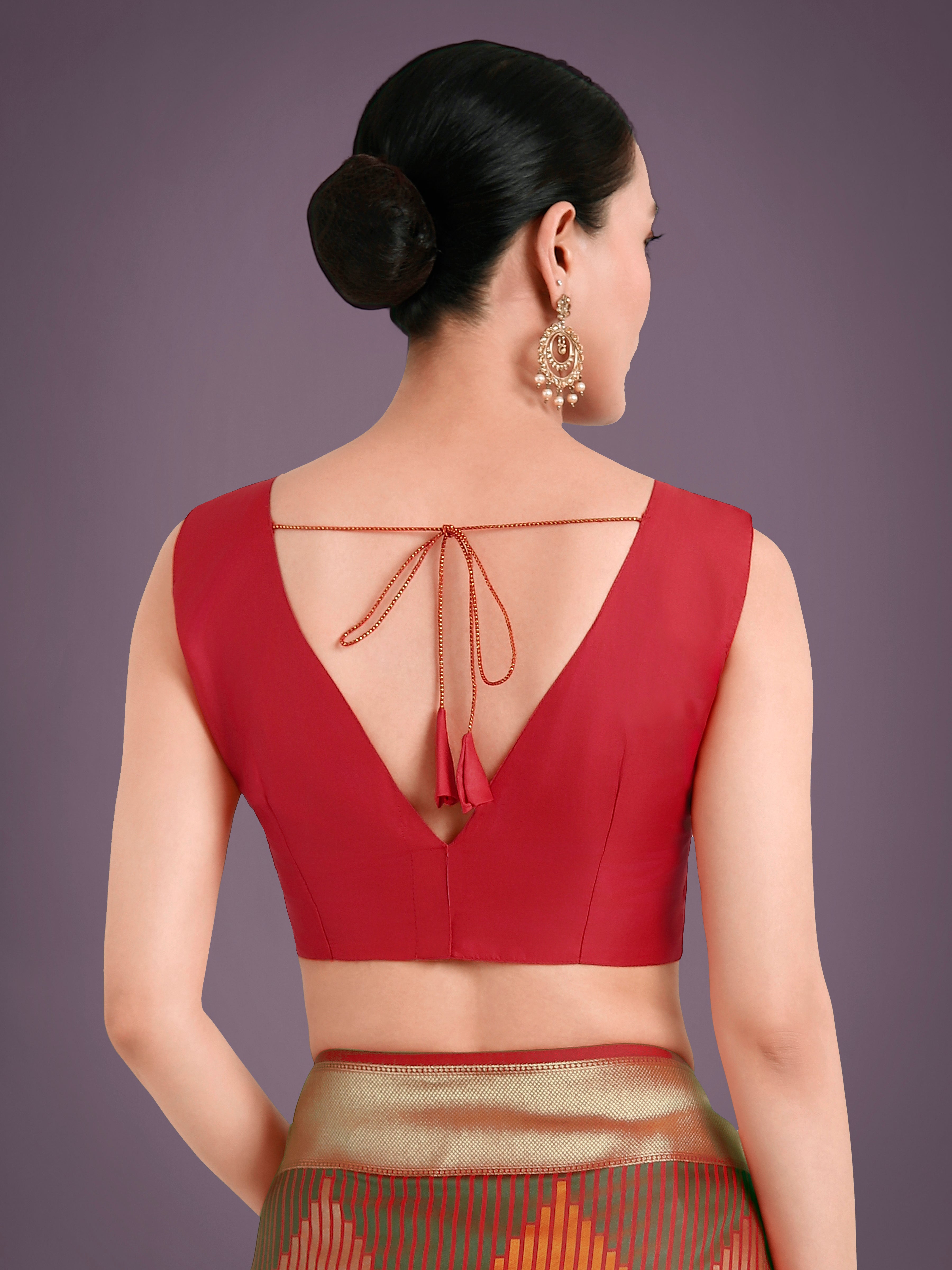 Red Colour Banarasi Silk Zari Weaving Classic Saree
