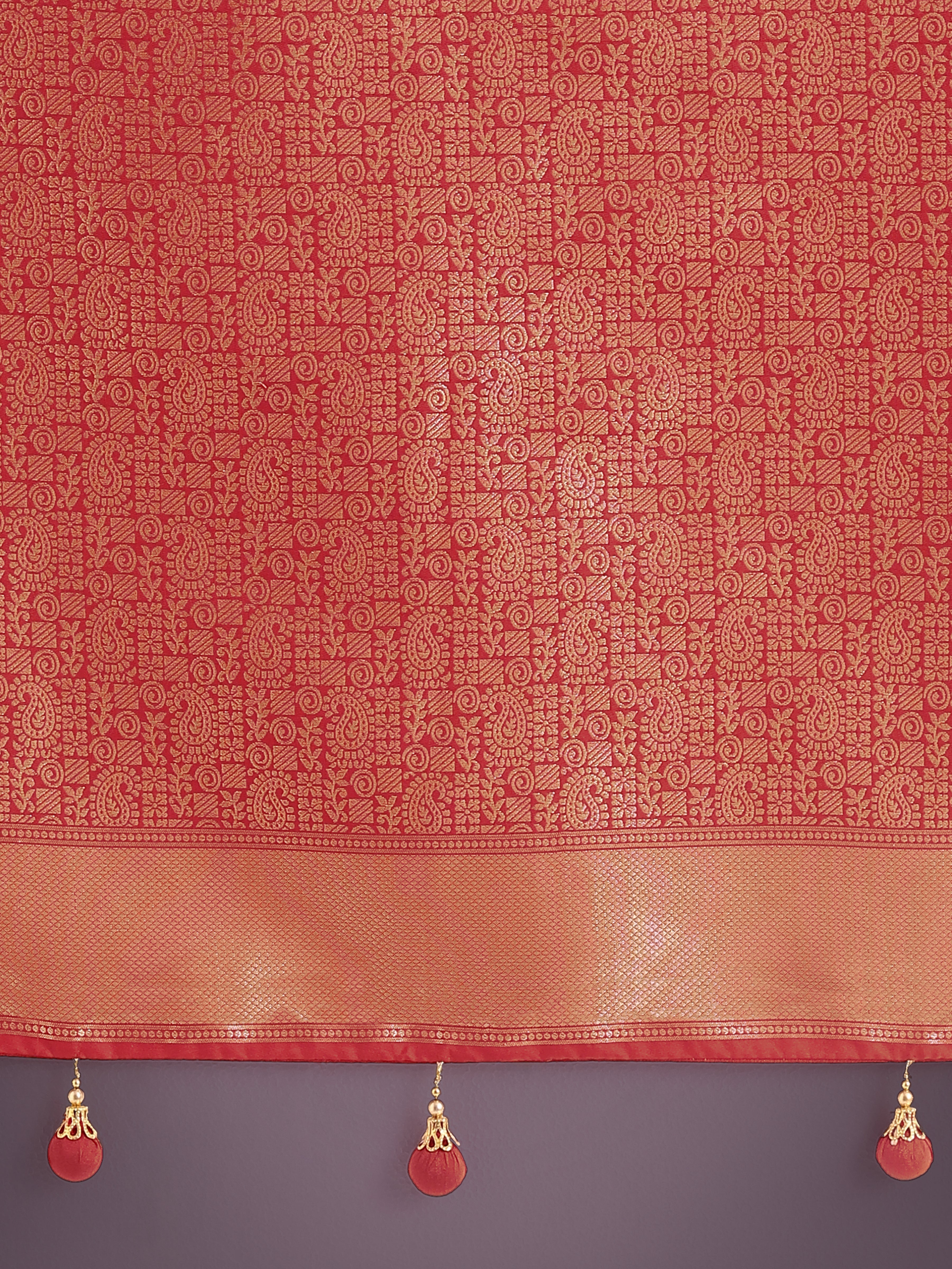 Red Colour Banarasi Silk Zari Weaving Classic Saree