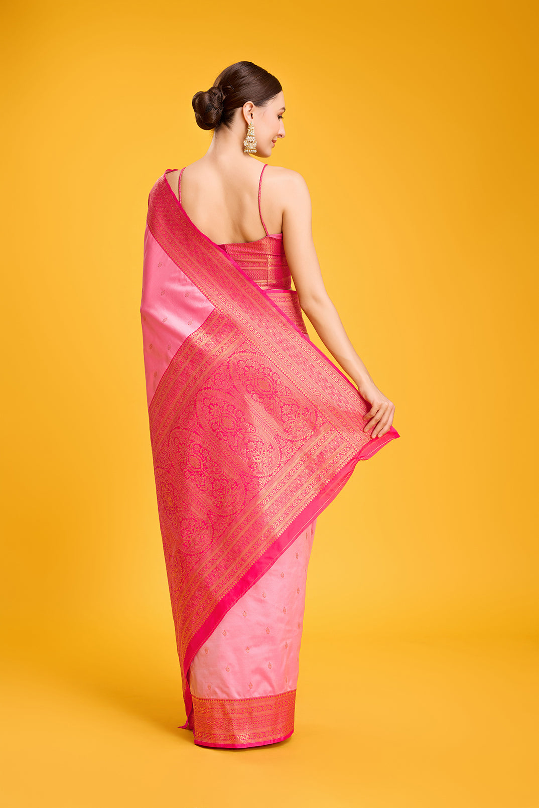 Dark Purple Banarasi Silk Intricate Zari Work Saree - Monjolika Fashion