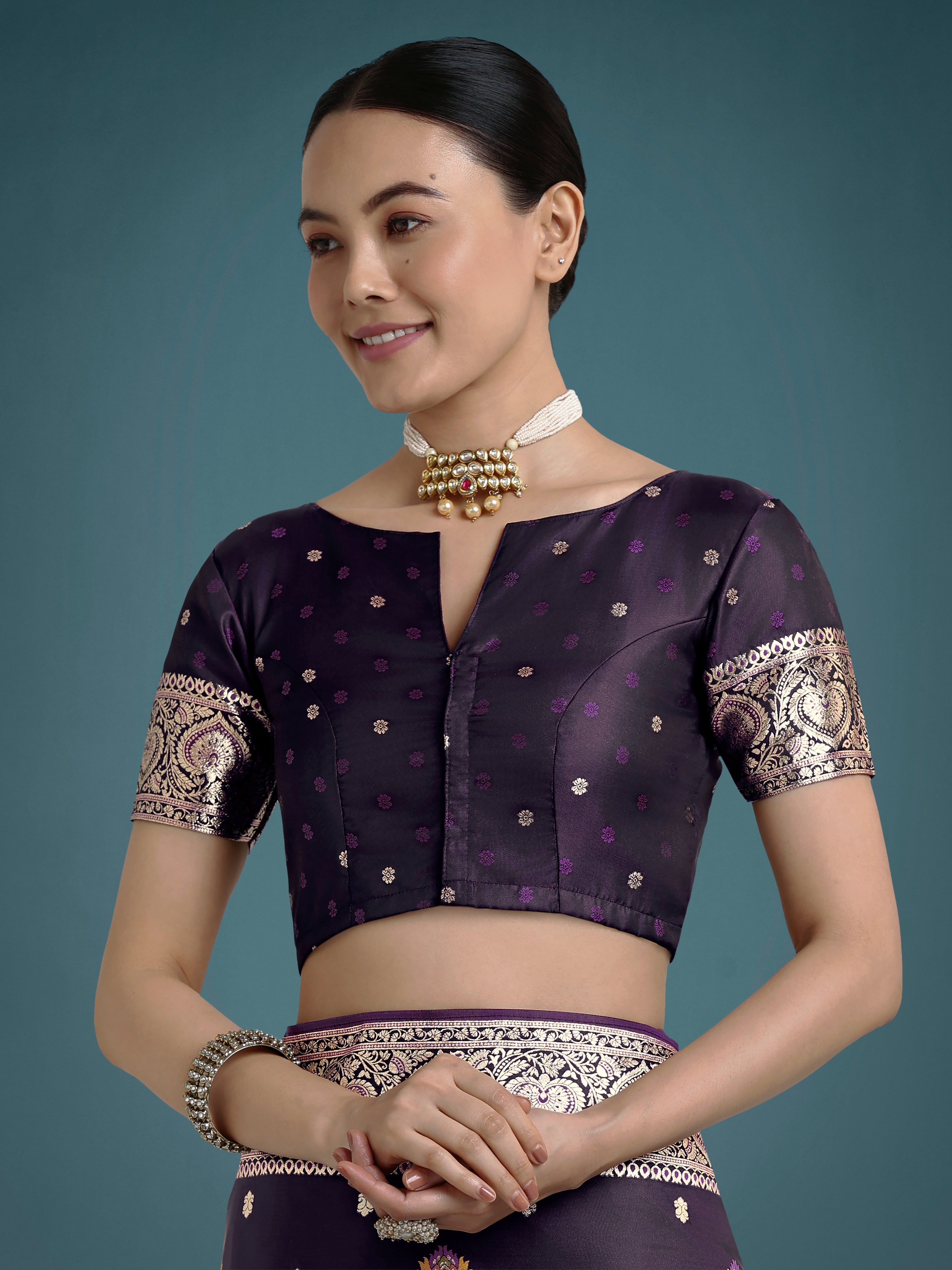 Purple Charming Soft Banarasi Zari Woven Designer Satin Silk Saree