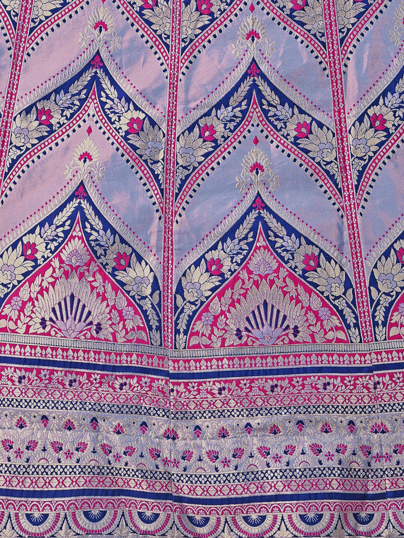 Light Lavender Kanjivaram Silk Weaving Trendy Lehenga Choli