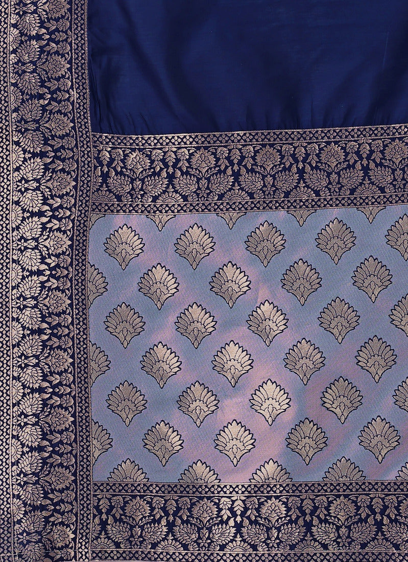 Light Lavender Kanjivaram Silk Weaving Trendy Lehenga Choli