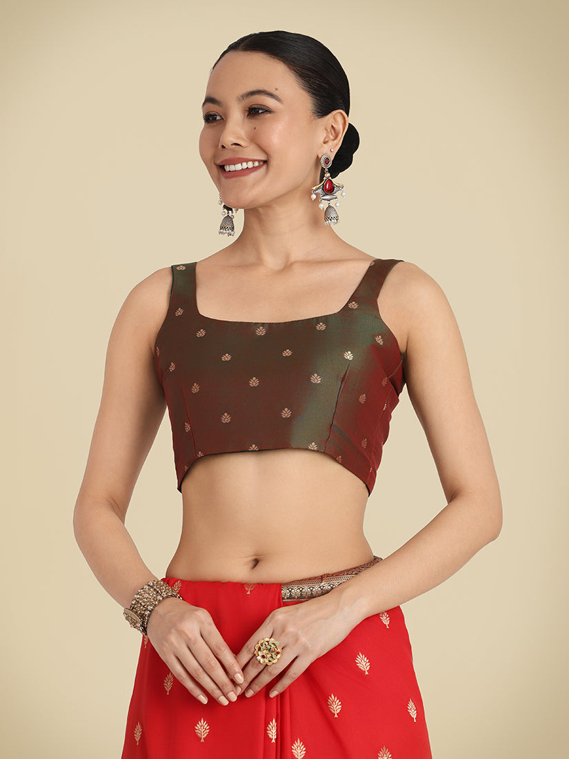 Red Banarasi Soft Silk Zari Work Trendy Saree