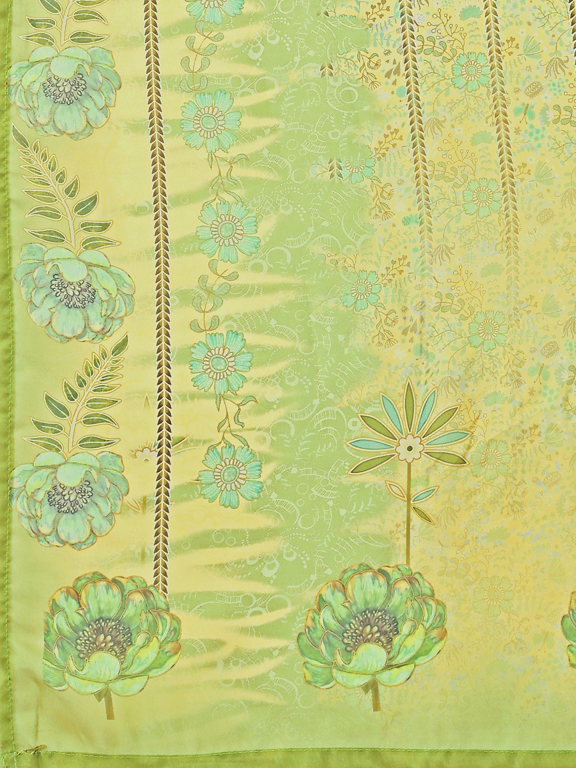 Light Green Printed Sequin Chiffon Lehenga Choli