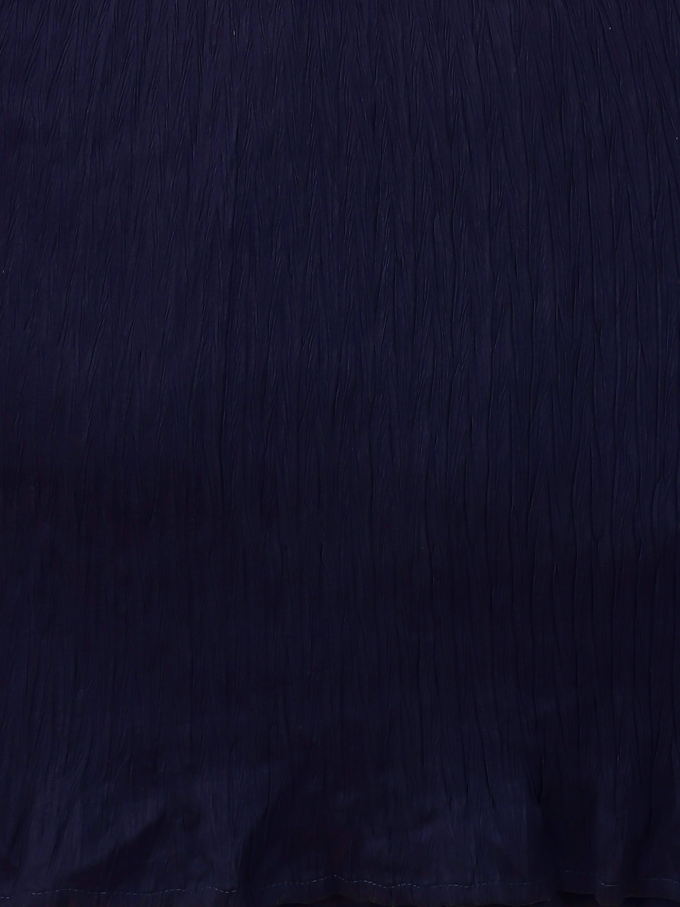 Navy Blue Crush Silk Lehenga with Designer Blouse & Dupatta