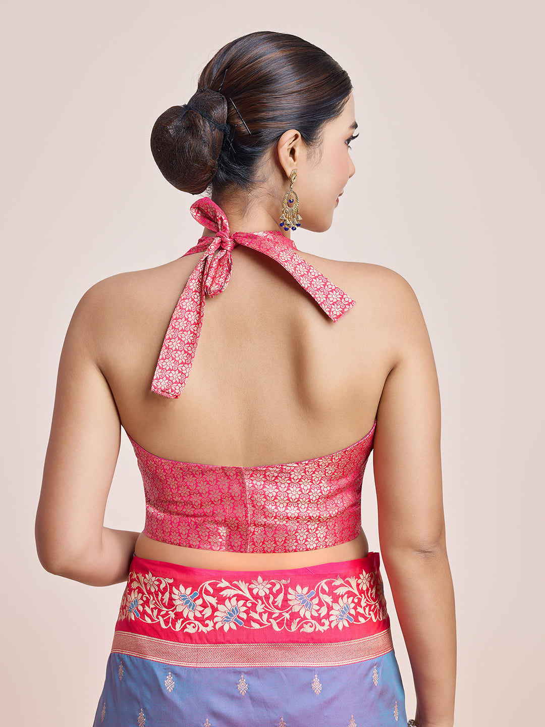 Cyan Banarasi Satin Silk Woven Classic Saree - Monjolika Fashion