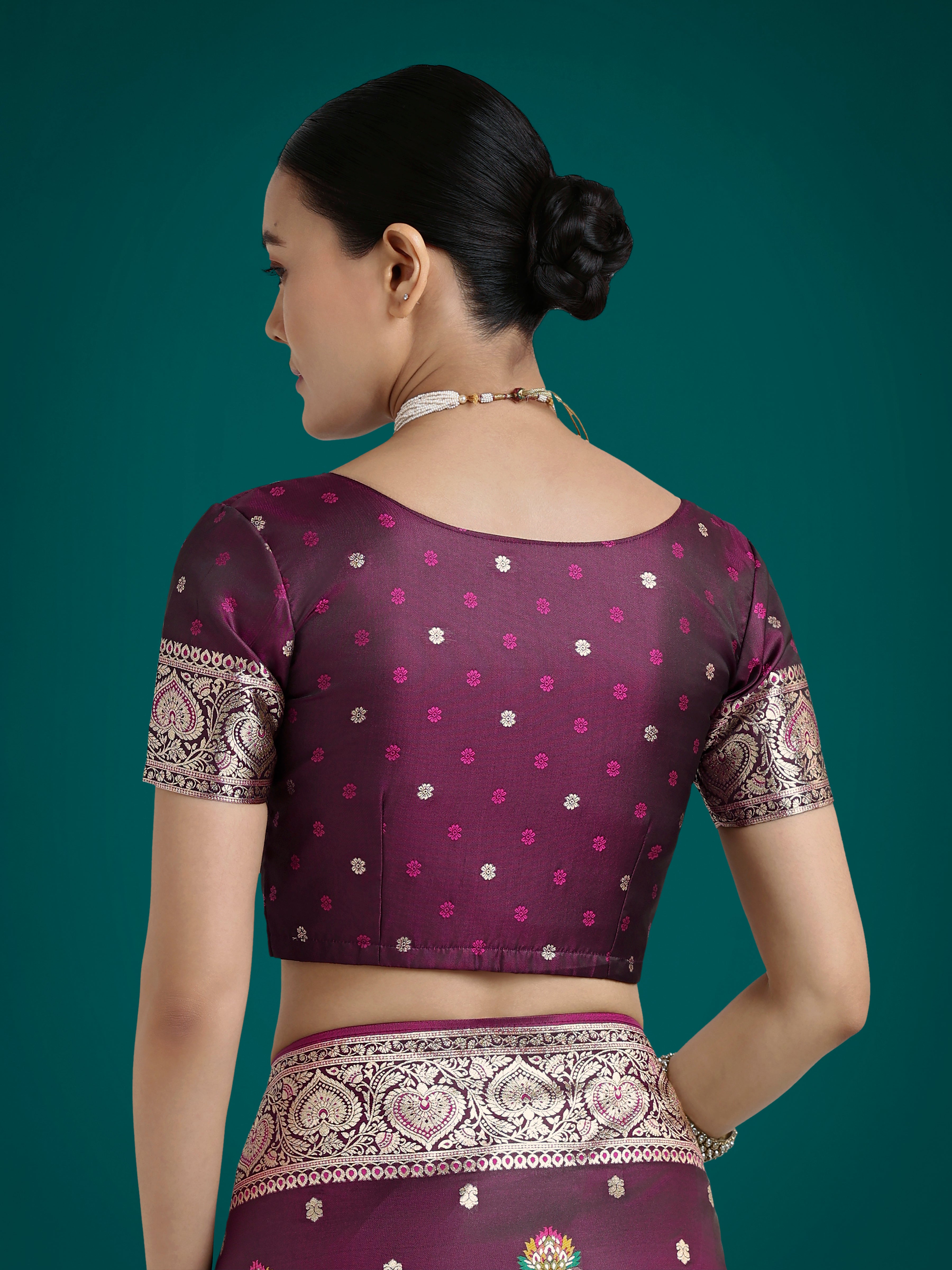 Wine Charming Soft Banarasi Zari Woven Designer Satin Silk Saree