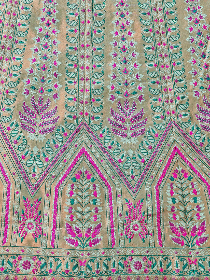 Sea Green Kanjivaram Silk Weaving Zari Lehenga Choli