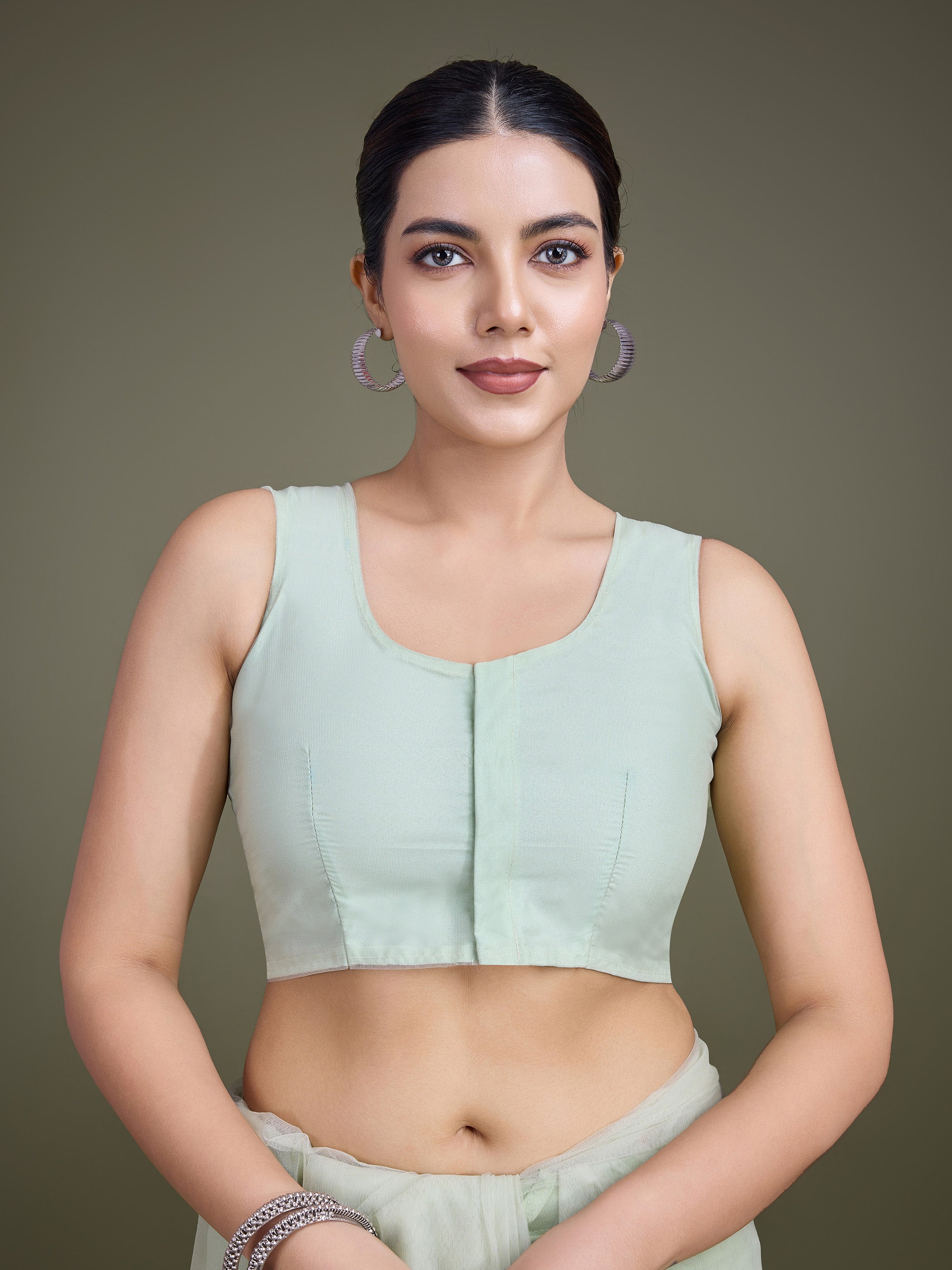 Light Green Soft Net Sequin Work Stunning Saree